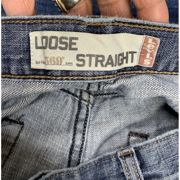 Levi's Mens 569 Denim Jeans Loose Straight Faded Distressed Size 36X32 Vintage - Picture 15 of 16